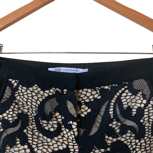 Diane Von Furstenberg Ankle Zip Leggings Size 4 Black - Picture 2 of 3